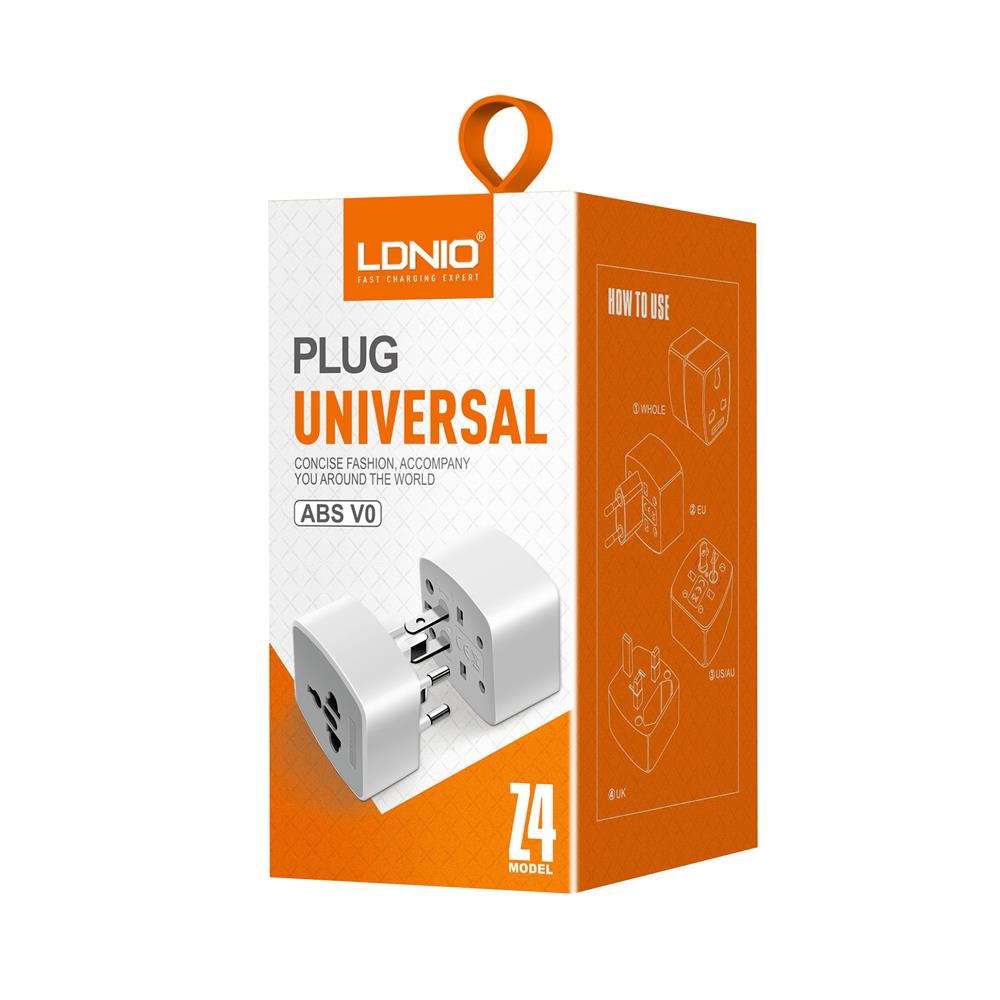 หัวแปลงปลั๊กไฟ LDNIO Z4 UNIVERSAL PLUG 6A