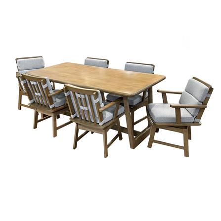 ชุดโต๊ะอาหาร 6 ที่นั่ง FURDINI HOKKAIDO สีน้ำตาลเข้ม_0