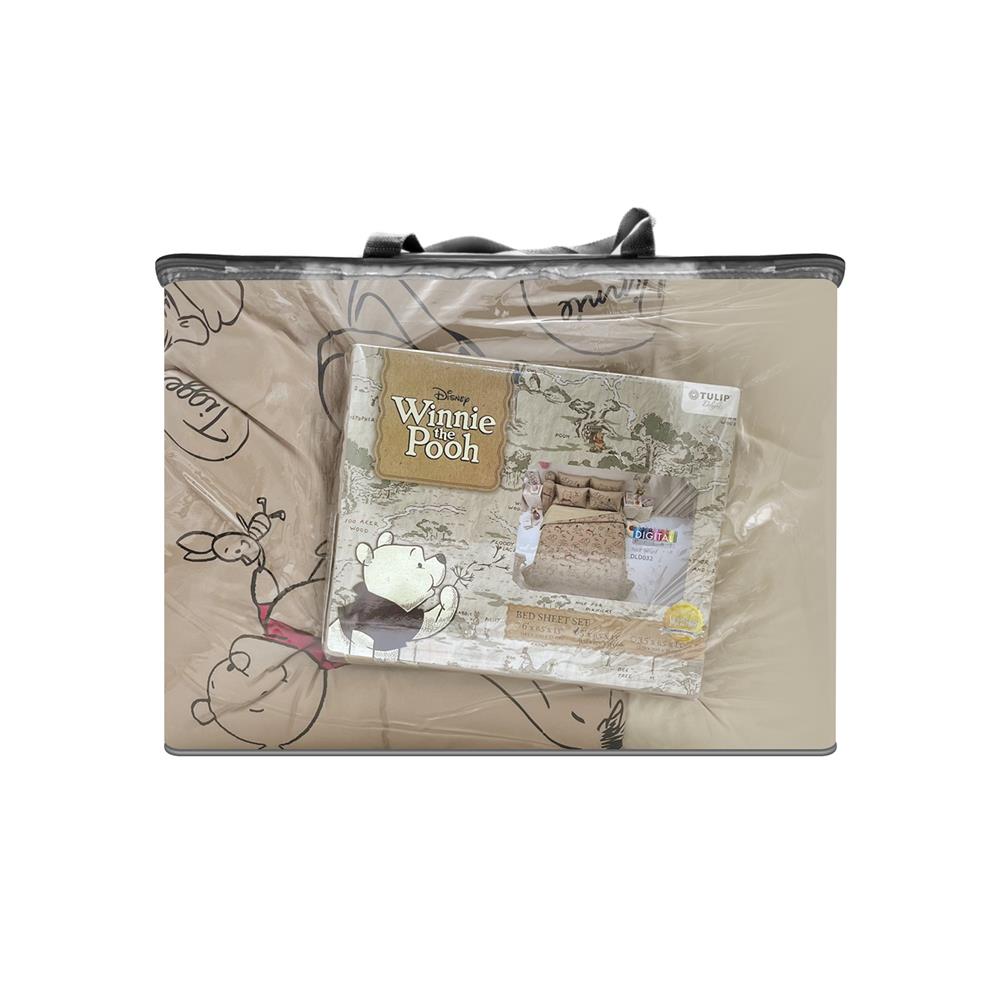 ชุดผ้าปูที่นอน 6 ฟุต 6 ชิ้น TULIP POOH 60255-DLD032