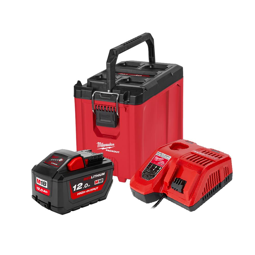 ชุดแบตเตอรี่ MILWAUKEE M18 HB12 STARTER KIT 18 โวลต์ 12.0 แอมป์