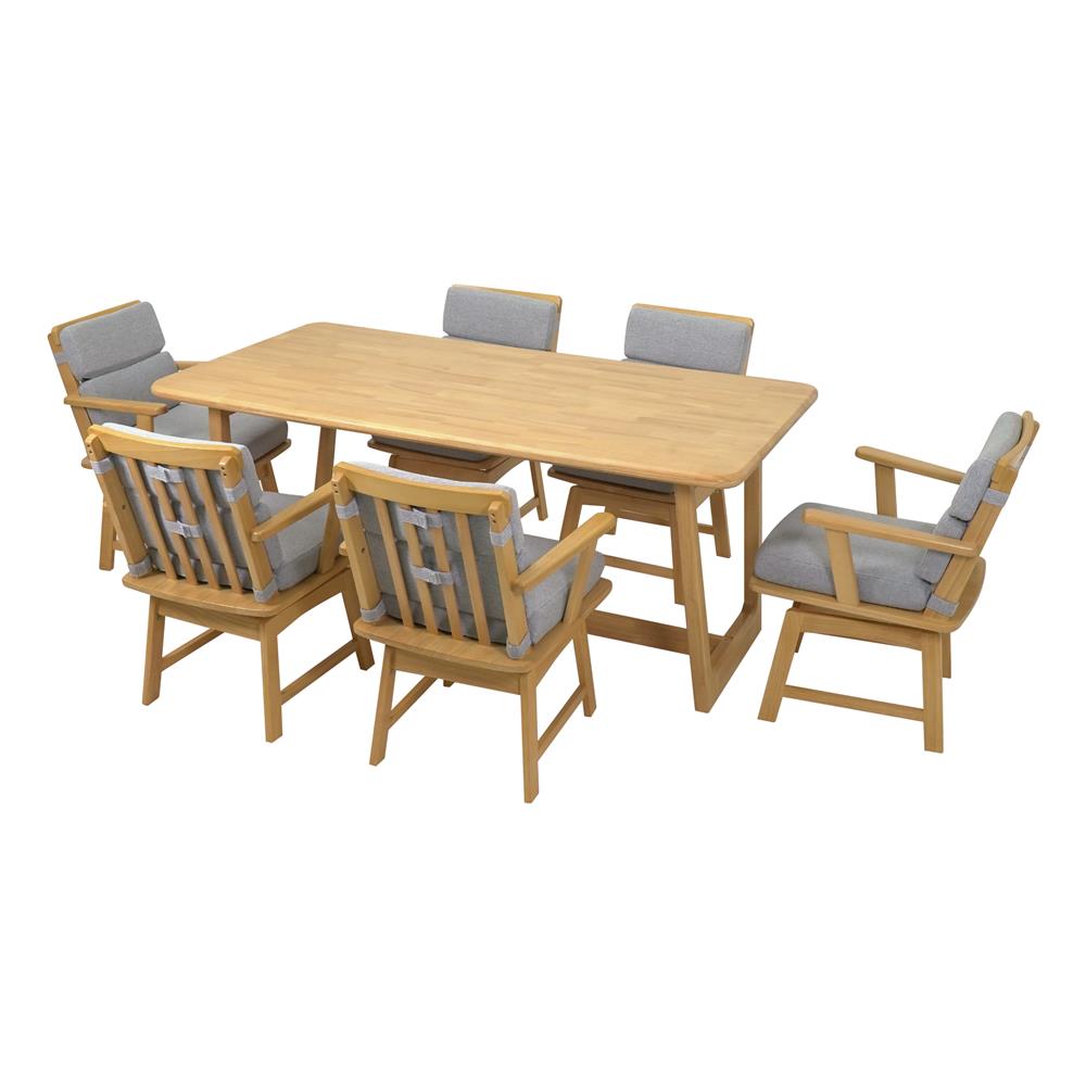 ชุดโต๊ะอาหาร 6 ที่นั่ง FURDINI HOKKAIDO สี NATURAL_0