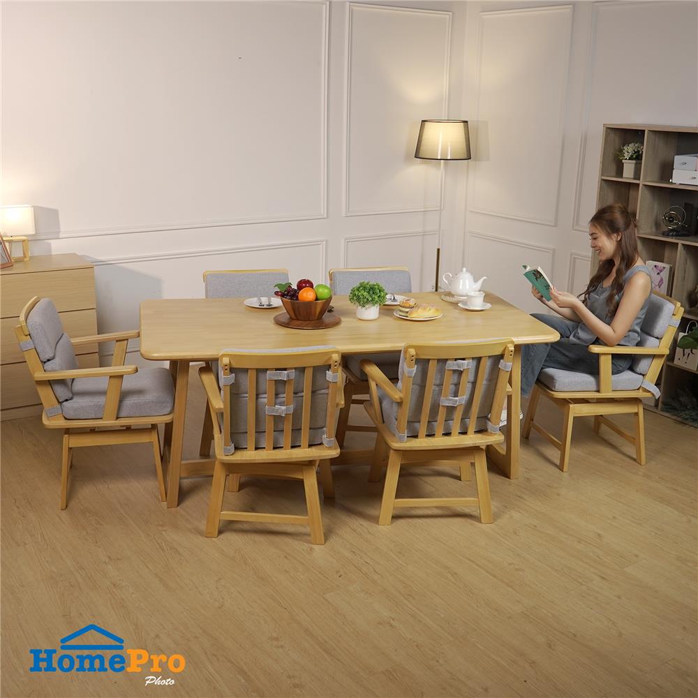 ชุดโต๊ะอาหาร 6 ที่นั่ง FURDINI HOKKAIDO สี NATURAL