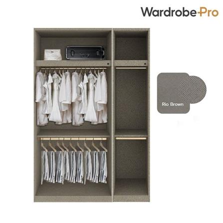 ตู้เสื้อผ้า 3 บานเปิด SB BUILT IN WARDROBE PLUS 59061779 150 ซม. สีไม้อ่อน/RIO BROWN_2