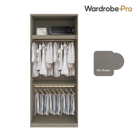 ตู้เสื้อผ้า 2 บานเปิด SB BUILT IN WARDROBE PLUS 59061543 100 ซม. สี PEWTER GREY_2