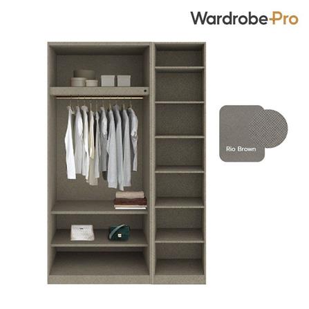 ตู้เสื้อผ้า 3 บานเปิด SB BUILT IN WARDROBE PLUS 59061782 150 ซม. สีน้ำตาล/RIO BROWN_1
