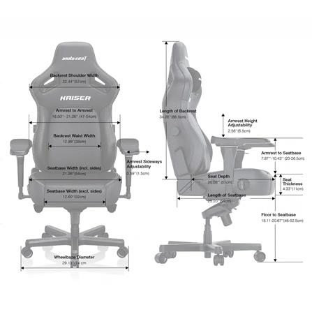 เก้าอี้เกมมิ่ง ANDA SEAT KAISER 4 SIZE XL PVC สีแดง_5