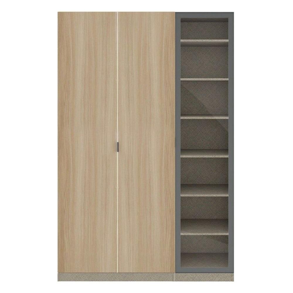 ตู้เสื้อผ้า 3 บานเปิด SB BUILT IN WARDROBE PLUS 59061781 150 ซม. สีไม้อ่อน/RIO BROWN