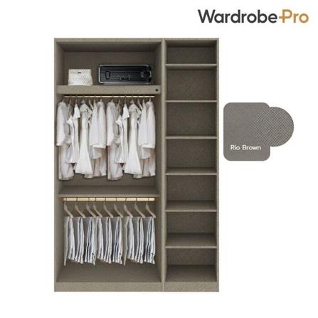 ตู้เสื้อผ้า 3 บานเปิด SB BUILT IN WARDROBE PLUS 59061781 150 ซม. สีไม้อ่อน/RIO BROWN_1