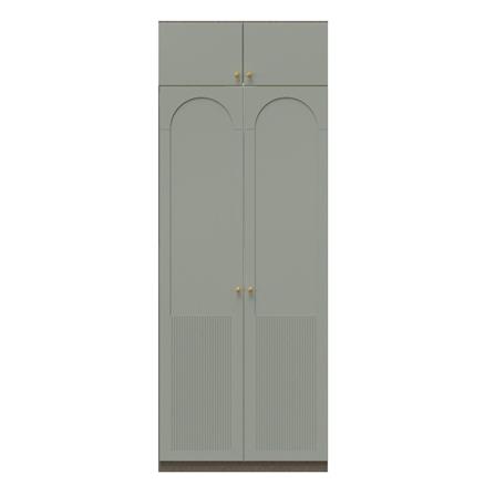 ตู้เสื้อผ้า 2 บานเปิด SB BUILT IN WARDROBE PLUS 59061547 100 ซม. สี PEWTER GREY_0