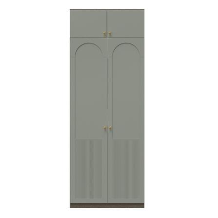 ตู้เสื้อผ้า 2 บานเปิด SB BUILT IN WARDROBE PLUS 59061548 100 ซม. สี PEWTER GREY_0