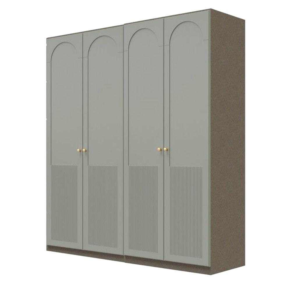 ตู้เสื้อผ้า 4 บานเปิด SB BUILT IN WARDROBE PLUS 59061545 200 ซม. สี PEWTER GREY