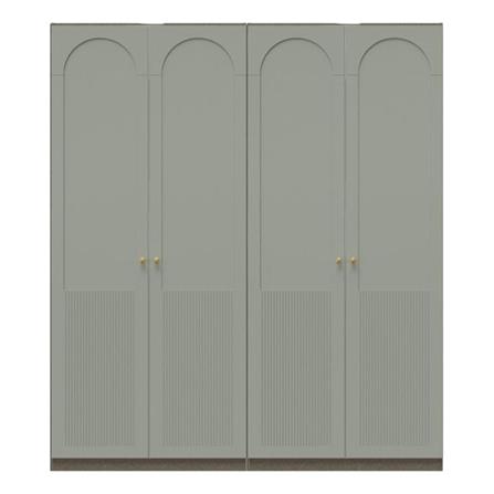 ตู้เสื้อผ้า 4 บานเปิด SB BUILT IN WARDROBE PLUS 59061545 200 ซม. สี PEWTER GREY_0