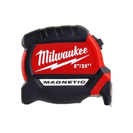 ตลับเมตร MILWAUKEE COMPACT MAGNETIC 8 ม. สีแดง_0