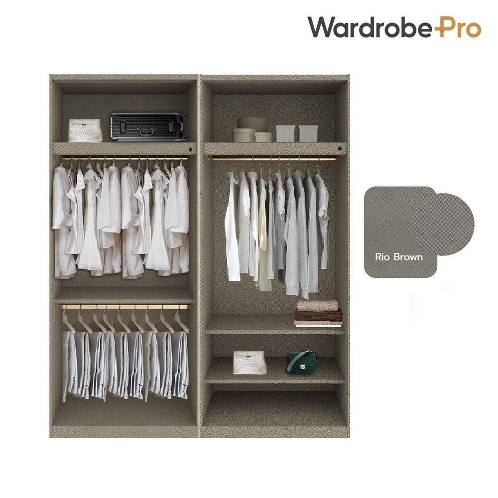 ตู้เสื้อผ้า 4 บานเปิด SB BUILT IN WARDROBE PLUS 59061783 200 ซม. สี RIO BROWN