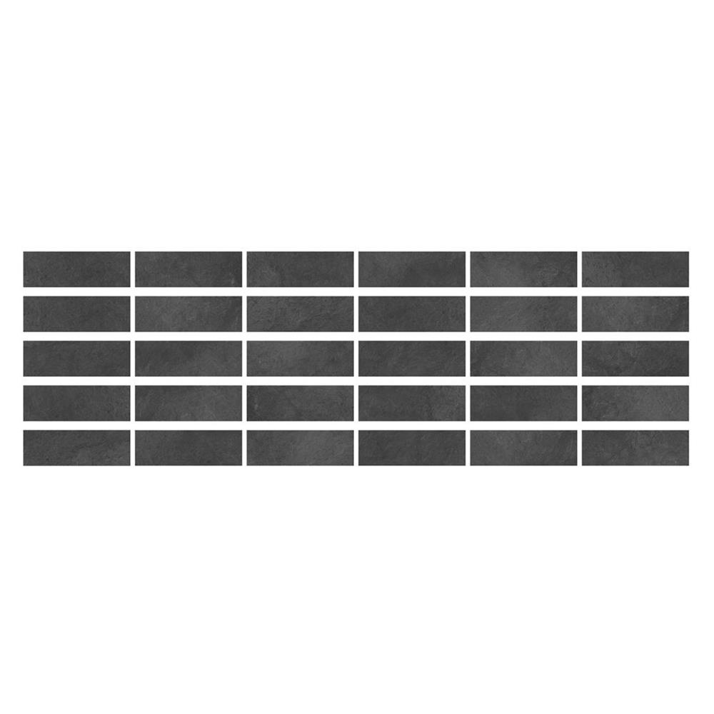 กระเบื้องตกแต่งพอร์ซเลน 10x30 ซม. COTTO เบย์สโตน กราไฟต์ ดำ A 0.96 ตร.ม.