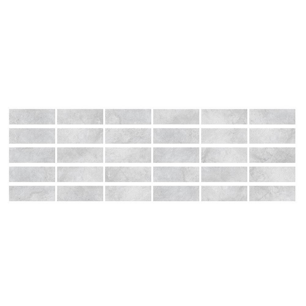 กระเบื้องตกแต่งพอร์ซเลน 10x30 ซม. COTTO เบย์สโตน สโนว์ ขาว A 0.96 ตร.ม.