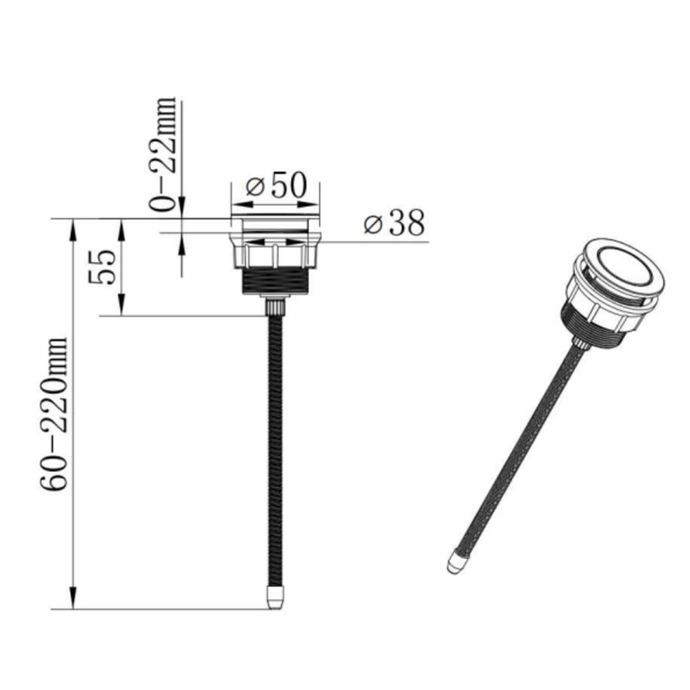 ปุ่มกดโถสุขภัณฑ์ COTTO F931004