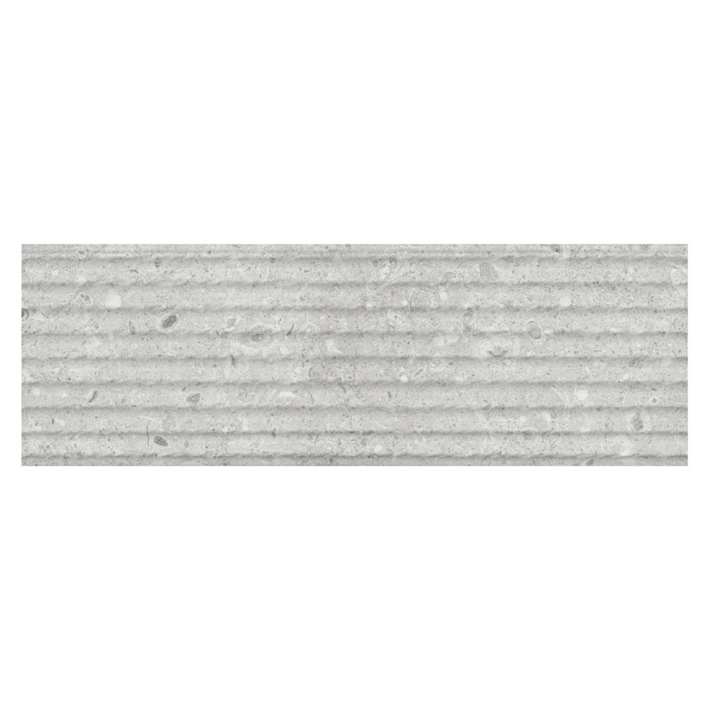 กระเบื้องผนังพอร์ซเลน 10x30 ซม. COTTO ฟอซซิไลซ์ เกรย์ เดโค่ เทา A 0.96 ตร.ม.