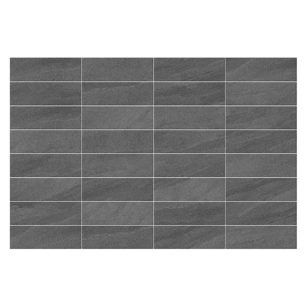 กระเบื้องผนังพอร์ซเลน 10x30 ซม. COTTO นูโอโว กราไฟต์ ดำ A 0.96 ตร.ม.