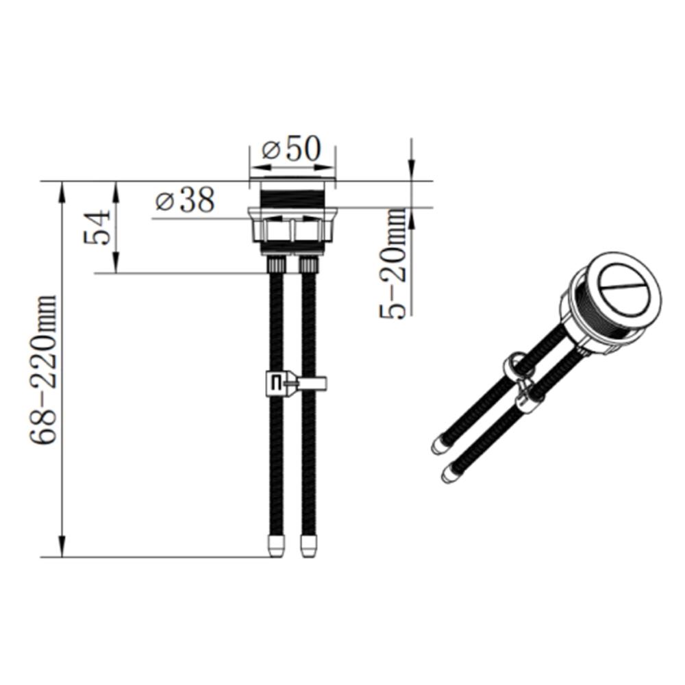 ปุ่มกดโถสุขภัณฑ์ COTTO F931003