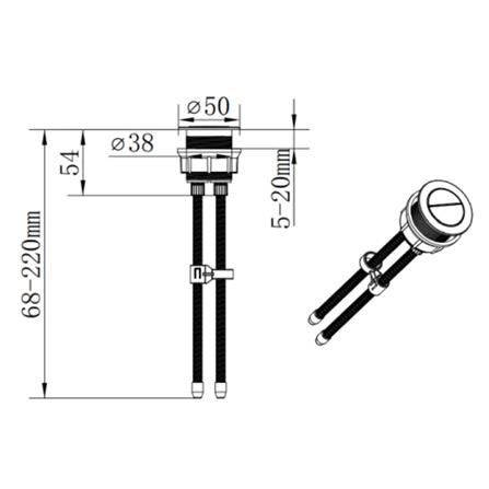 ปุ่มกดโถสุขภัณฑ์ COTTO F931003_1