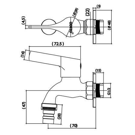 ก๊อกล้างพื้น COTTO CTSE1003(HM)_2