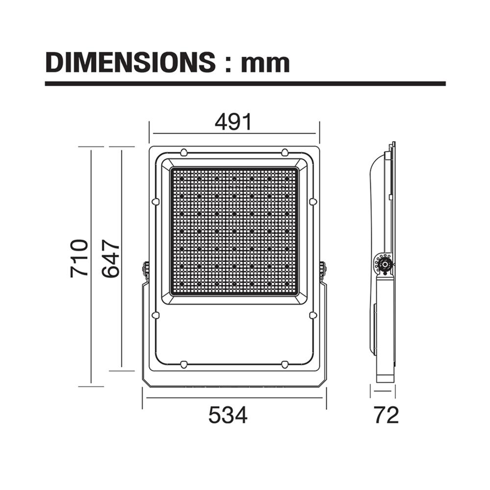 สปอตไลท์ภายนอก LED BEC SIGMA 800 วัตต์ DAYLIGHT