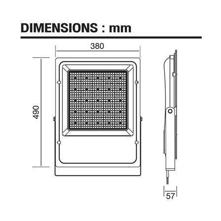 สปอตไลท์ภายนอก LED BEC SIGMA 500 วัตต์ DAYLIGHT_4