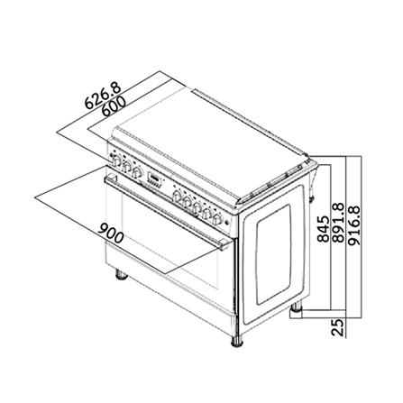เตาปรุงอาหารแก๊ส AXIA ABSOLUTE 90 ซม._3