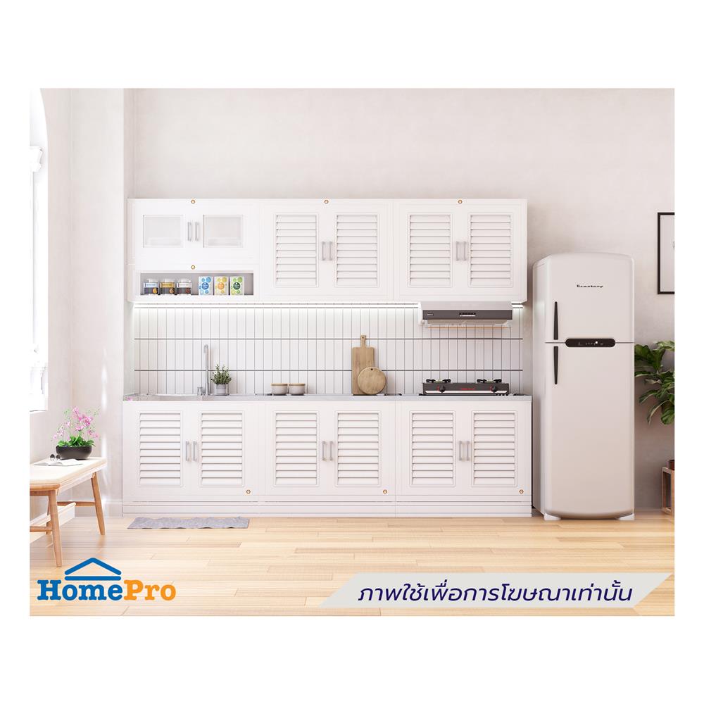ตู้ตั้งพื้น PP SUPPER เกล็ดมณี TOPเรียบ 88x50.5x78 ซม. สีขาว