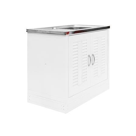 ตู้ตั้งพื้น PP SUPER เกล็ดมณี TOP ซิงค์ฝัง 1 หลุม 1 ที่พัก 88x50.5x78 ซม.สีขาว_1