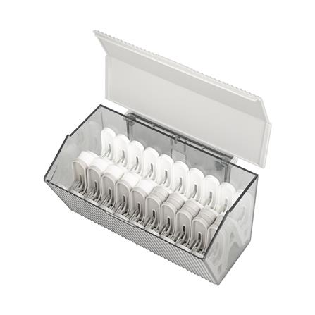 กิ๊บหนีบผ้า พร้อมกล่องใส่ PLIM สีขาว/เทา (แพ็ก 30 ชิ้น)_2