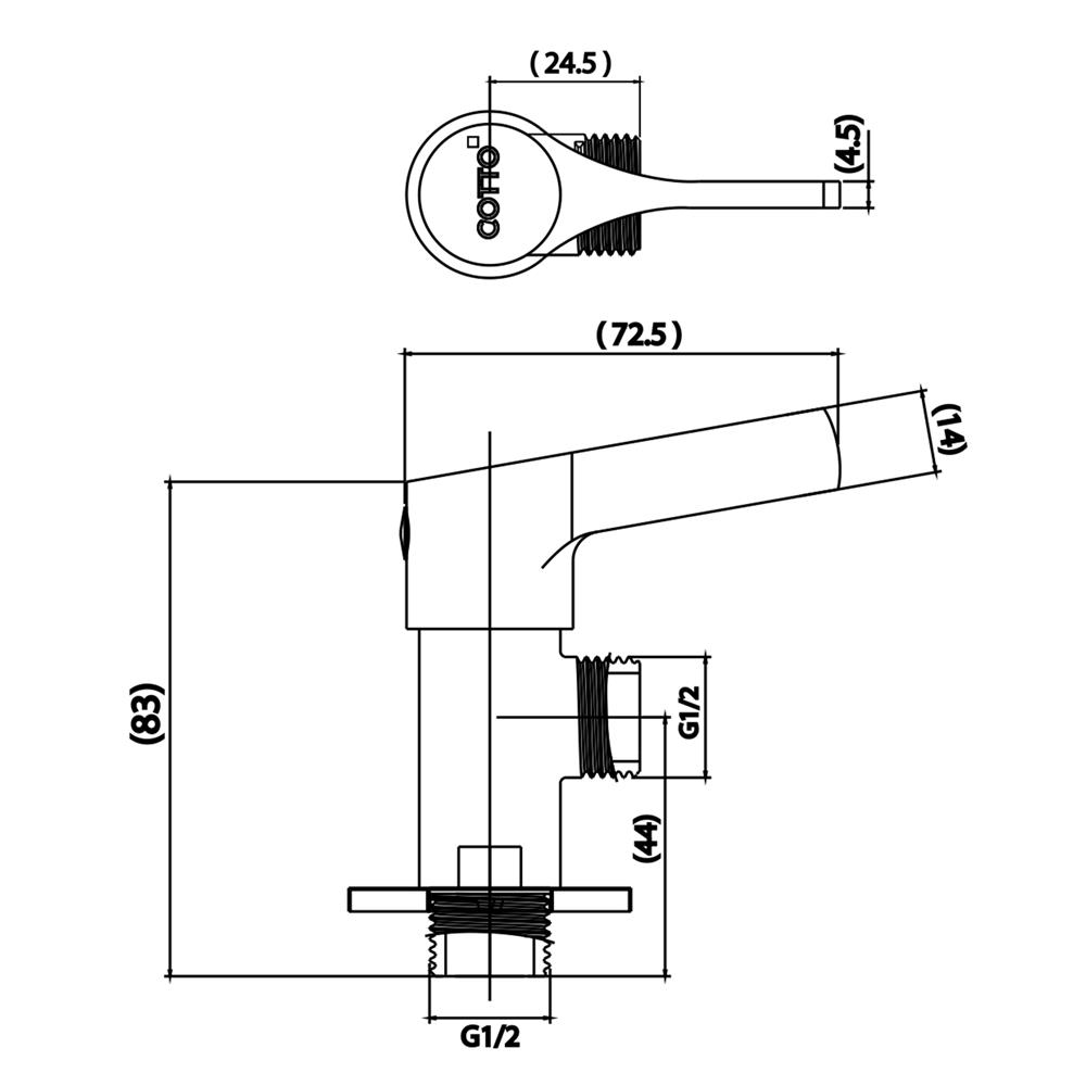 สต๊อปวาล์ว 1 ทาง COTTO CTSE1001(HM)