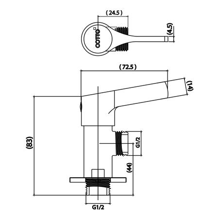 สต๊อปวาล์ว 1 ทาง COTTO CTSE1001(HM)_2