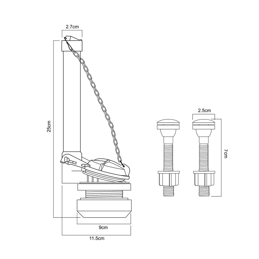 วาล์วน้ำออก RASLAND RA V2259-SINGLE