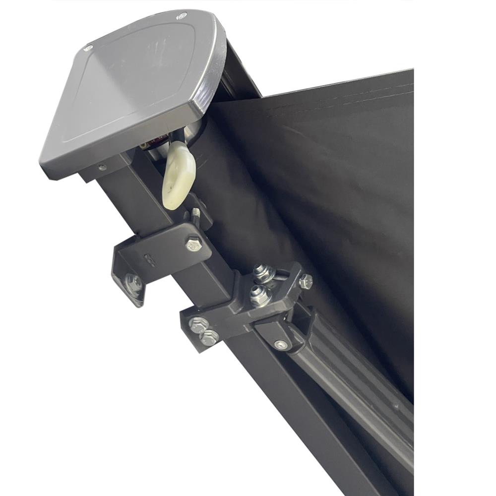 กันสาดผ้าพับได้ 2 ระบบ SUNSHIELD 395x300 ซม. สีเทาเข้ม