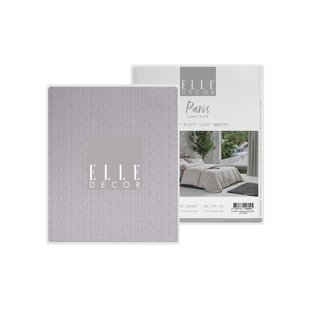ชุดผ้าปูที่นอน 3.5 ฟุต 3 ชิ้น ELLE PARIS SIMPLICITE SOUFFLE (S24)