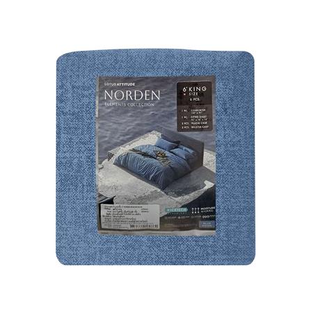 ชุดผ้าปูที่นอน 6 ฟุต 6 ชิ้น LOTUS ATTITUDE ELEMENTS สี BLUE MOON_6