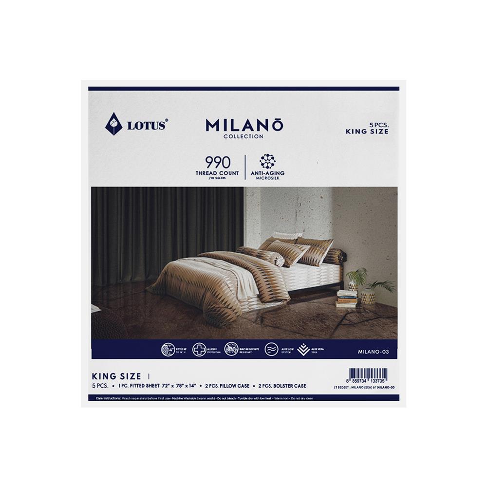 ชุดผ้าปูที่นอน 6 ฟุต 5 ชิ้น LOTUS MILANO 03(S24)