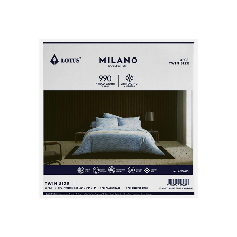 ชุดผ้าปูที่นอน 3.5 ฟุต 3 ชิ้น LOTUS MILANO 05(S24)