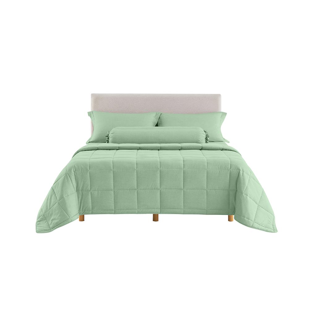 ชุดผ้าปูที่นอน 5 ฟุต 6 ชิ้น LOTUS ATTITUDE ELEMENTS สี JADE