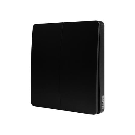 สวิตช์ไร้สาย 2 ช่อง IOT HACO HWS-2P/B สีดำ_1