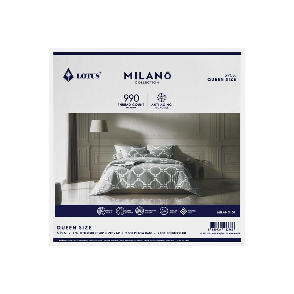 ชุดผ้าปูที่นอน 5 ฟุต 5 ชิ้น LOTUS MILANO 01(S24)