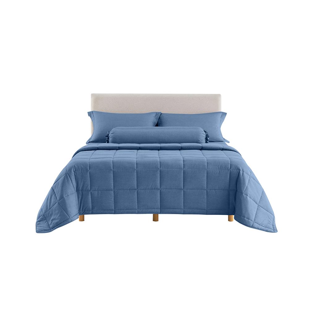 ชุดผ้าปูที่นอน 5 ฟุต 6 ชิ้น LOTUS ATTITUDE ELEMENTS สี BLUE MOON