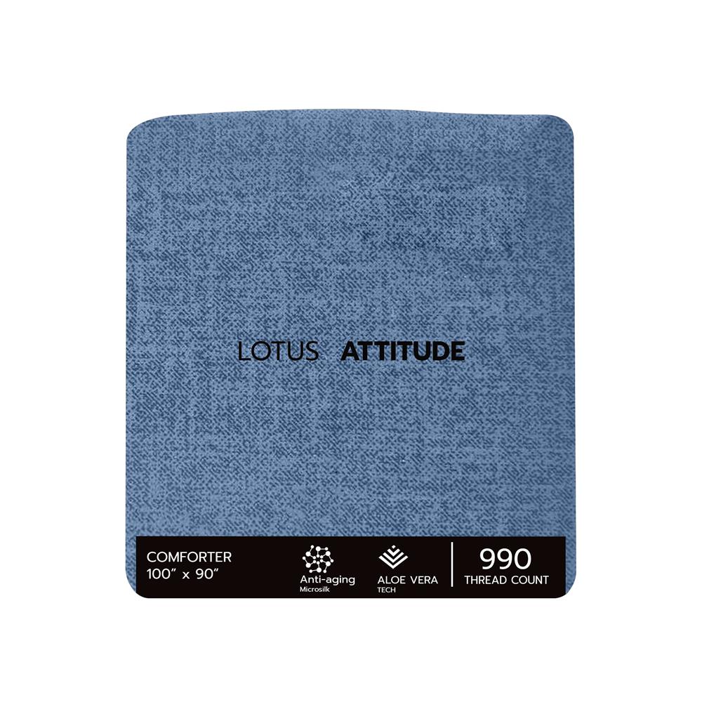 ชุดผ้าปูที่นอน 5 ฟุต 6 ชิ้น LOTUS ATTITUDE ELEMENTS สี BLUE MOON