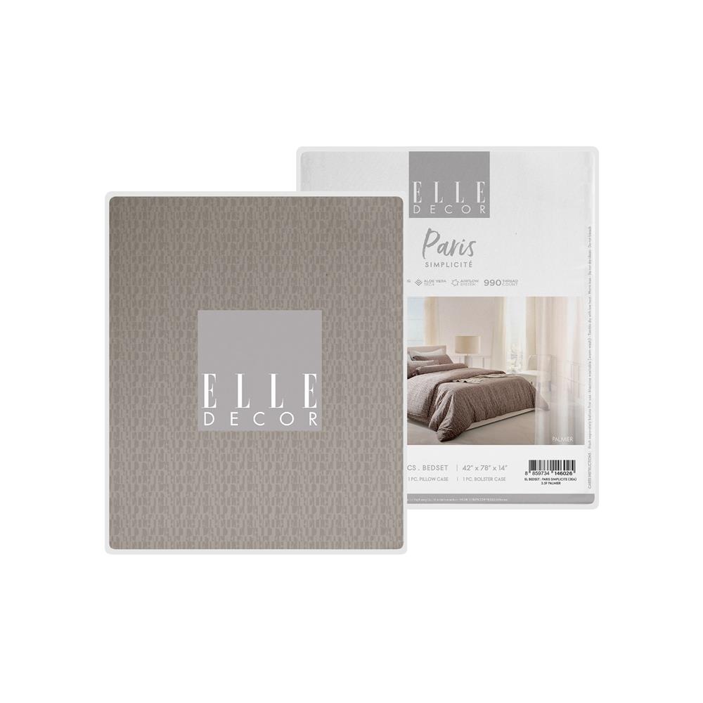 ชุดผ้าปูที่นอน 3.5 ฟุต 3 ชิ้น ELLE PARIS SIMPLICITE PALMIER(S24)