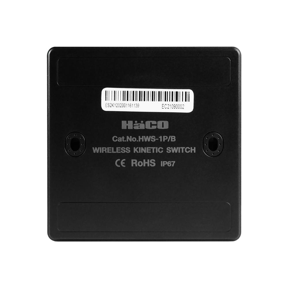 สวิตช์ไร้สาย 1 ช่อง IOT HACO HWS-1P/B สีดำ