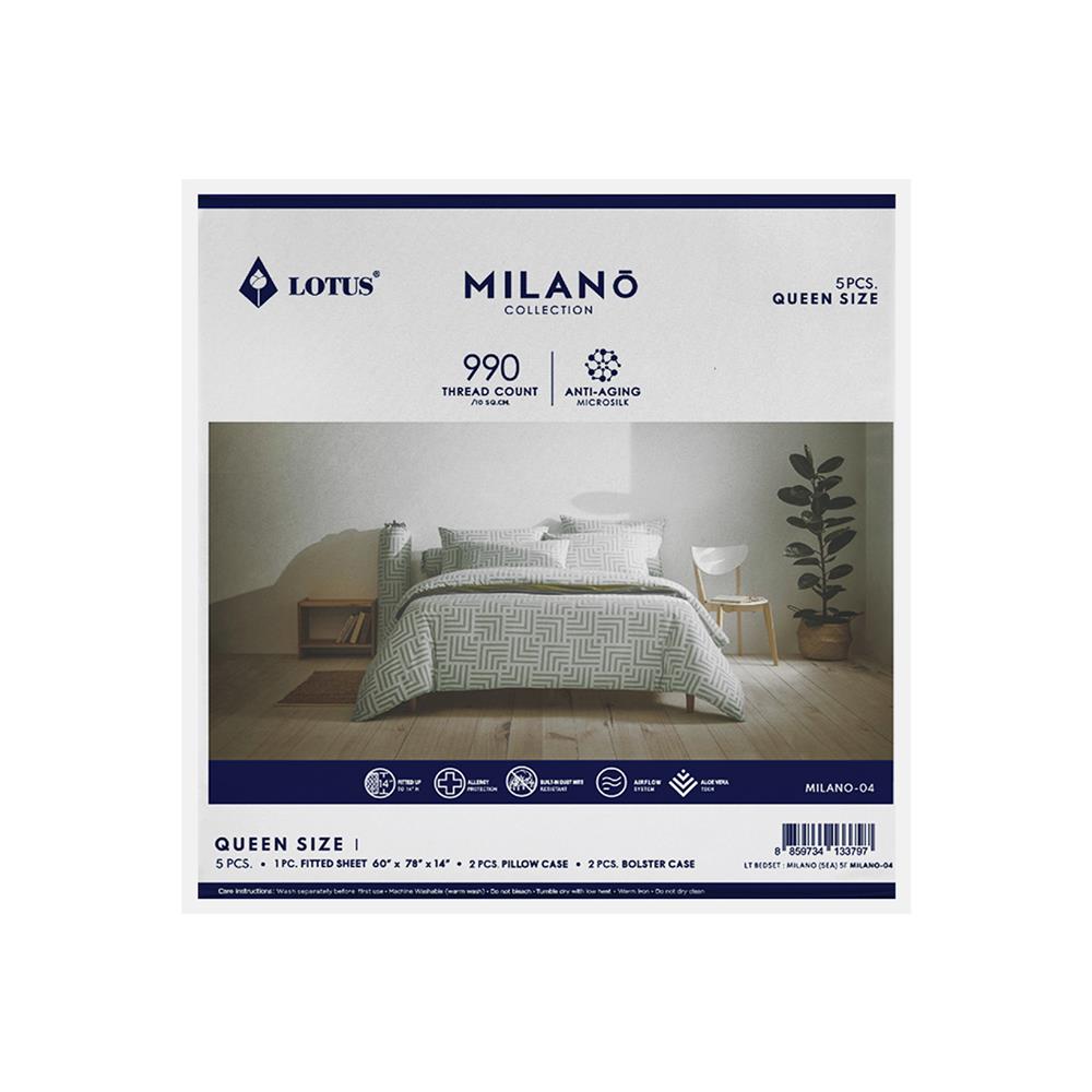 ชุดผ้าปูที่นอน 5 ฟุต 5 ชิ้น LOTUS MILANO 04(S24)