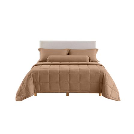 ชุดผ้าปูที่นอน 5 ฟุต 6 ชิ้น LOTUS ATTITUDE ELEMENTS สี ALMOND_1