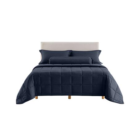 ชุดผ้าปูที่นอน 5 ฟุต 6 ชิ้น LOTUS ATTITUDE ELEMENTS สี INDIGO_1